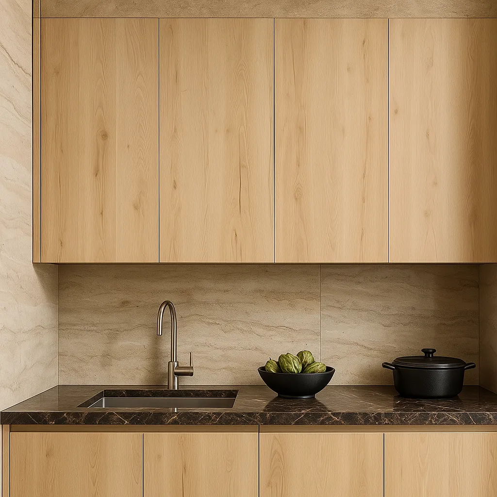 Cambridge Radiance Light Oak Slab Wall Kitchen Cabinet - 24x12x30 in., photo 4 of 4