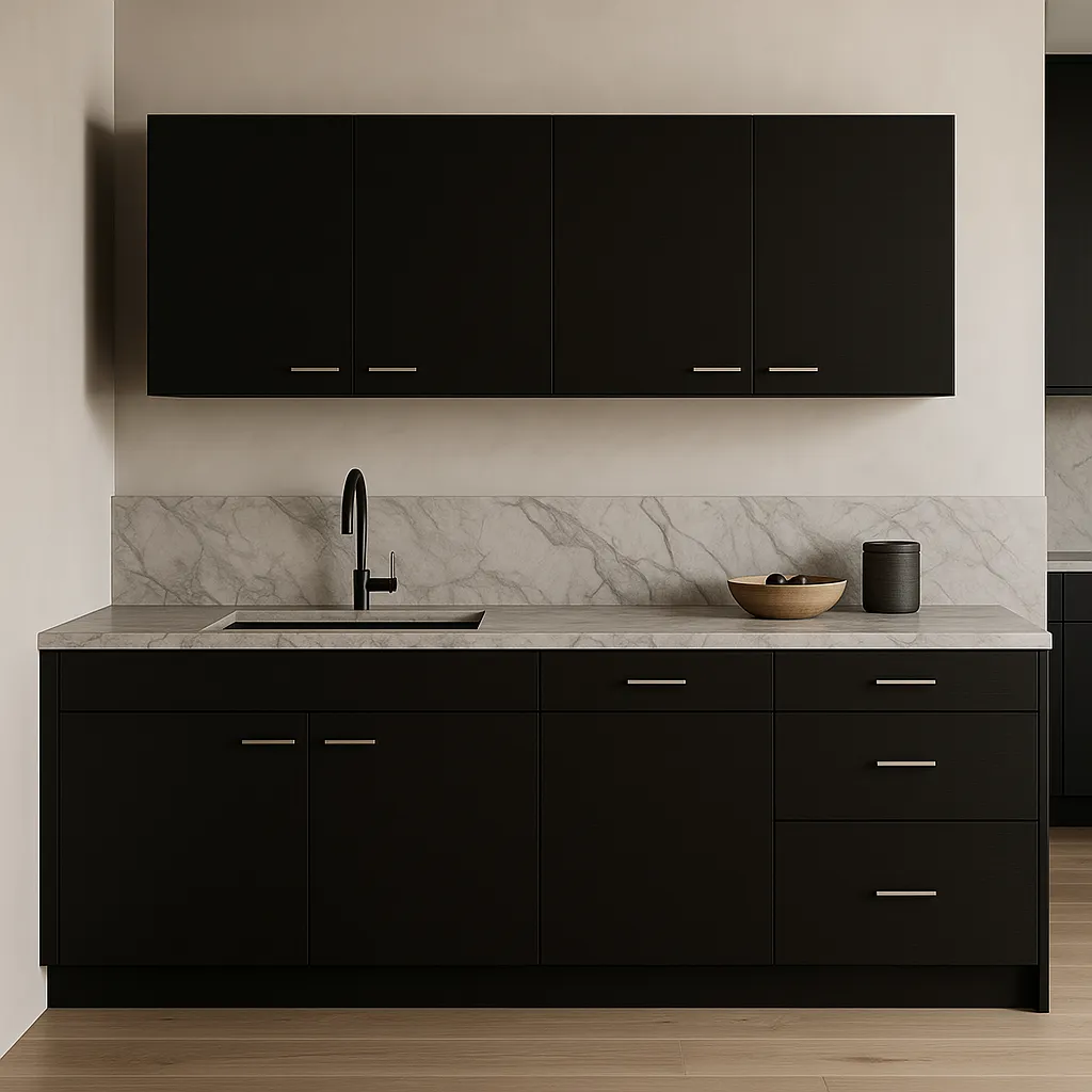 Aoibox Black Wall Cabinet with Double Door - 39.37 in. W x 12.59 in. D x 19.29 in. H, photo 2 of 4