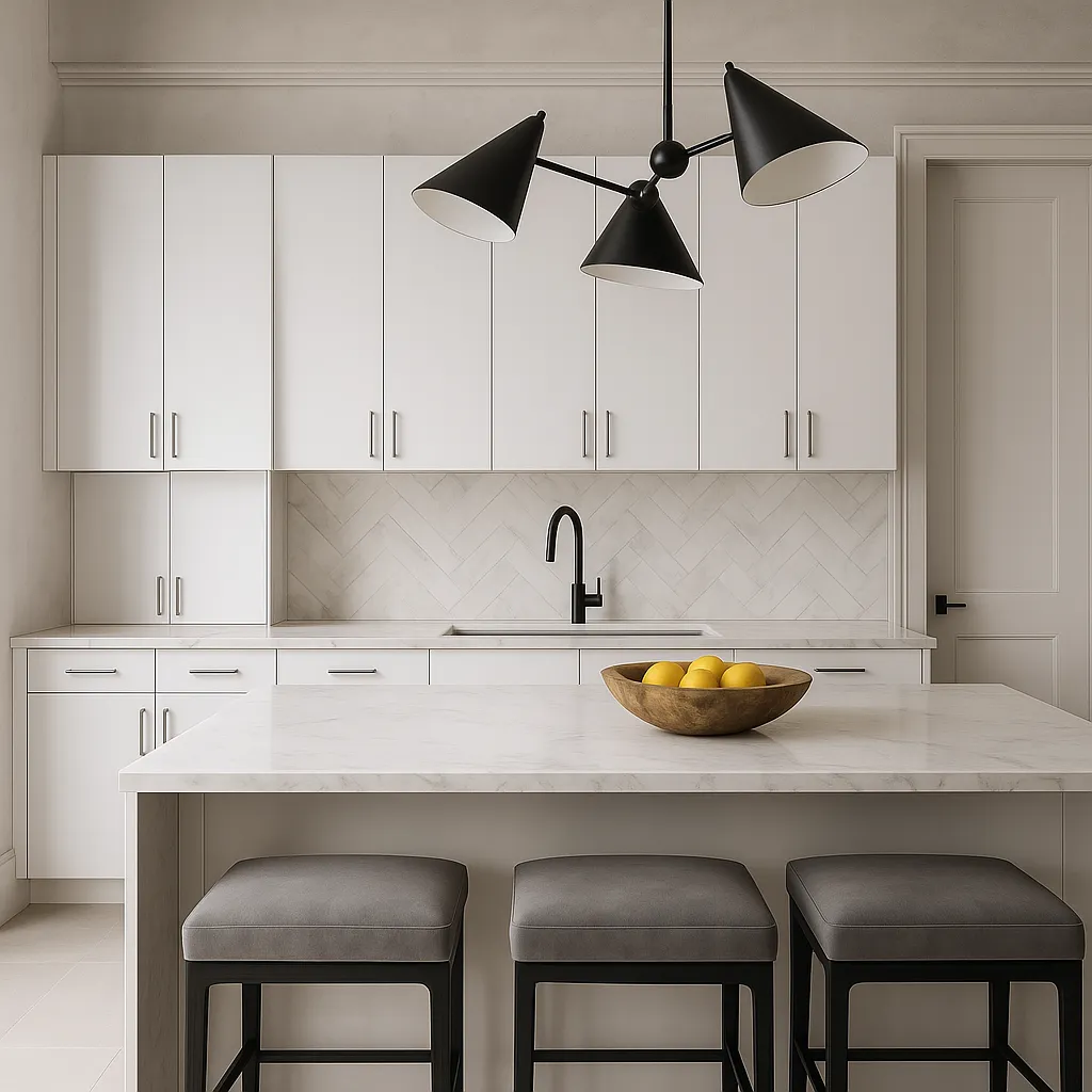 Cambridge Radiance Slab Wall Kitchen Cabinet in White Gloss - 18x12x30, photo 3 of 4