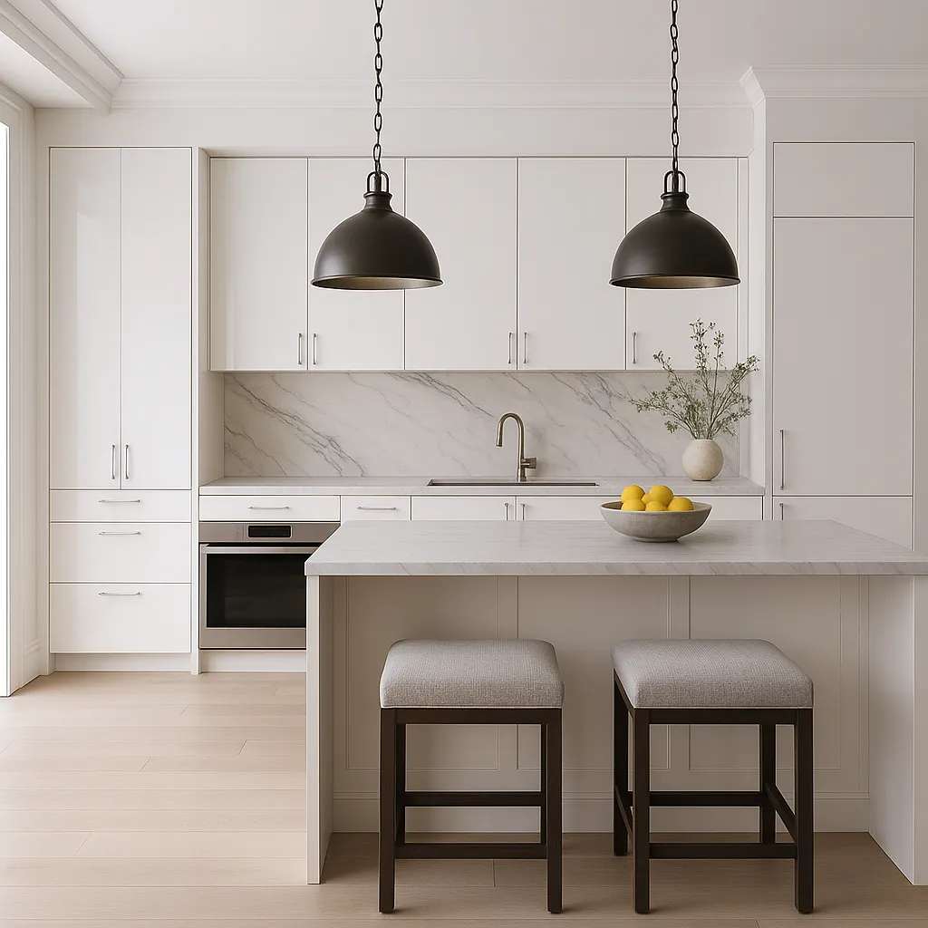 Cambridge Radiance Slab Wall Kitchen Cabinet in White Gloss - 18x12x30, photo 4 of 4