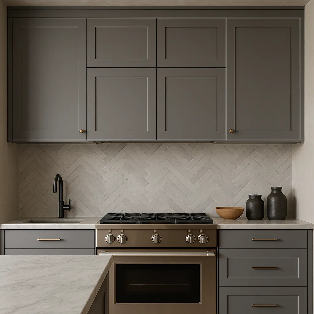 HOMEIBRO Shaker Grey Plywood Wall Cabinet, 30-in W x 12-in D x 18-in H, photo 3 of 4