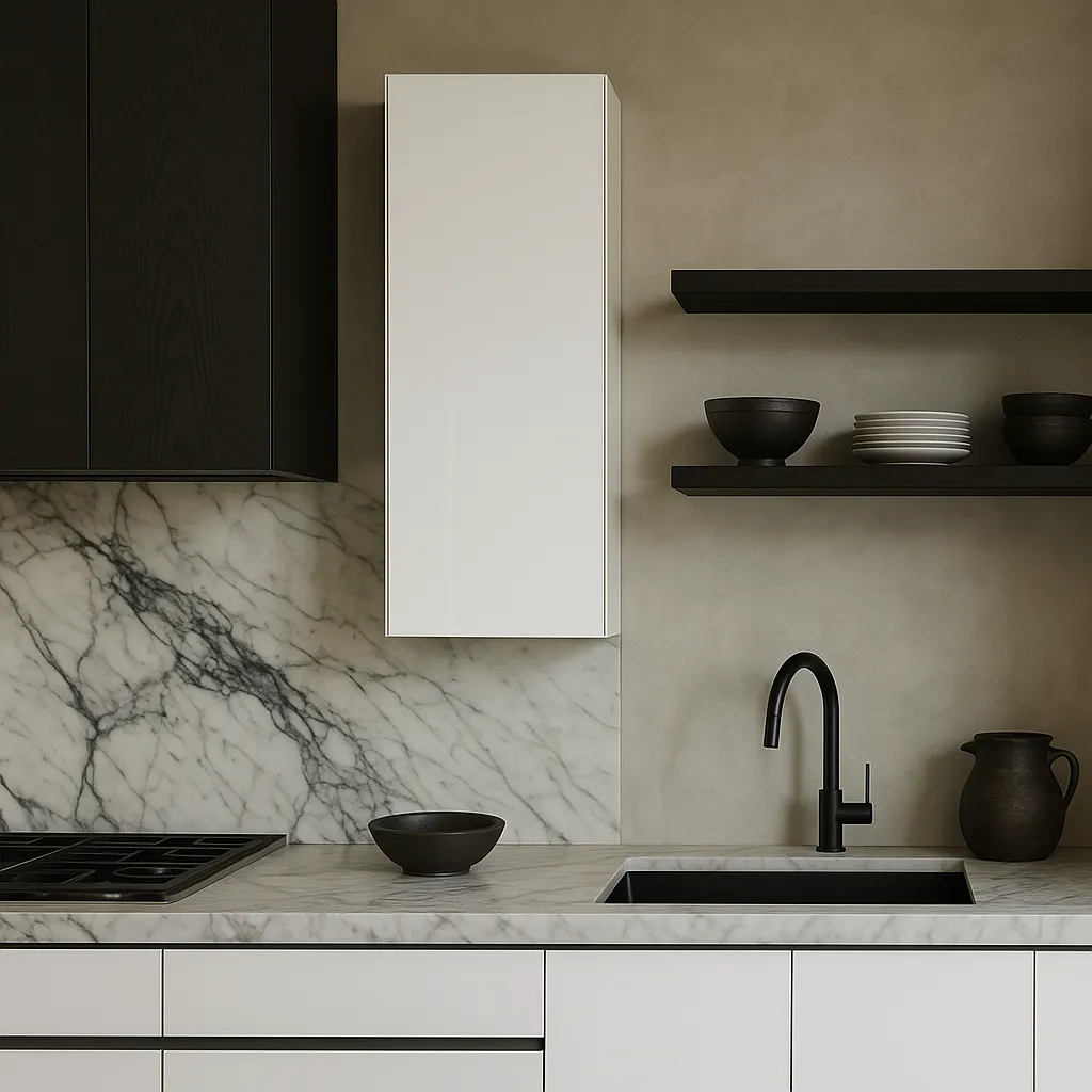 Cambridge Radiance White Gloss Slab Wall Kitchen Cabinet, 21x12x36 in., photo 2 of 4