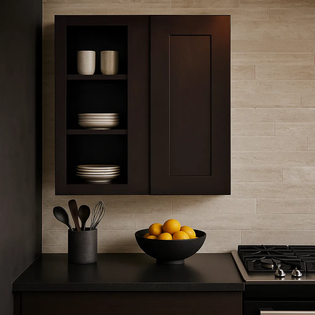 Design House Brookings Shaker Blind Wall Kitchen Cabinet in Espresso, photo 2 of 4