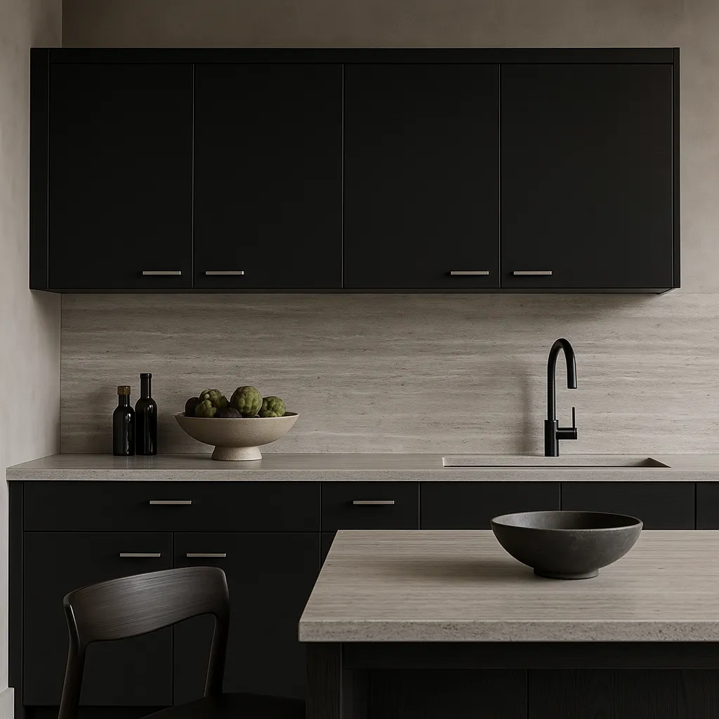 Amucolo Black White Wood Wall Kitchen Cabinet with Double Doors - 39.37 in. W x 12.6 in. D x 19.29 in. H, photo 2 of 4