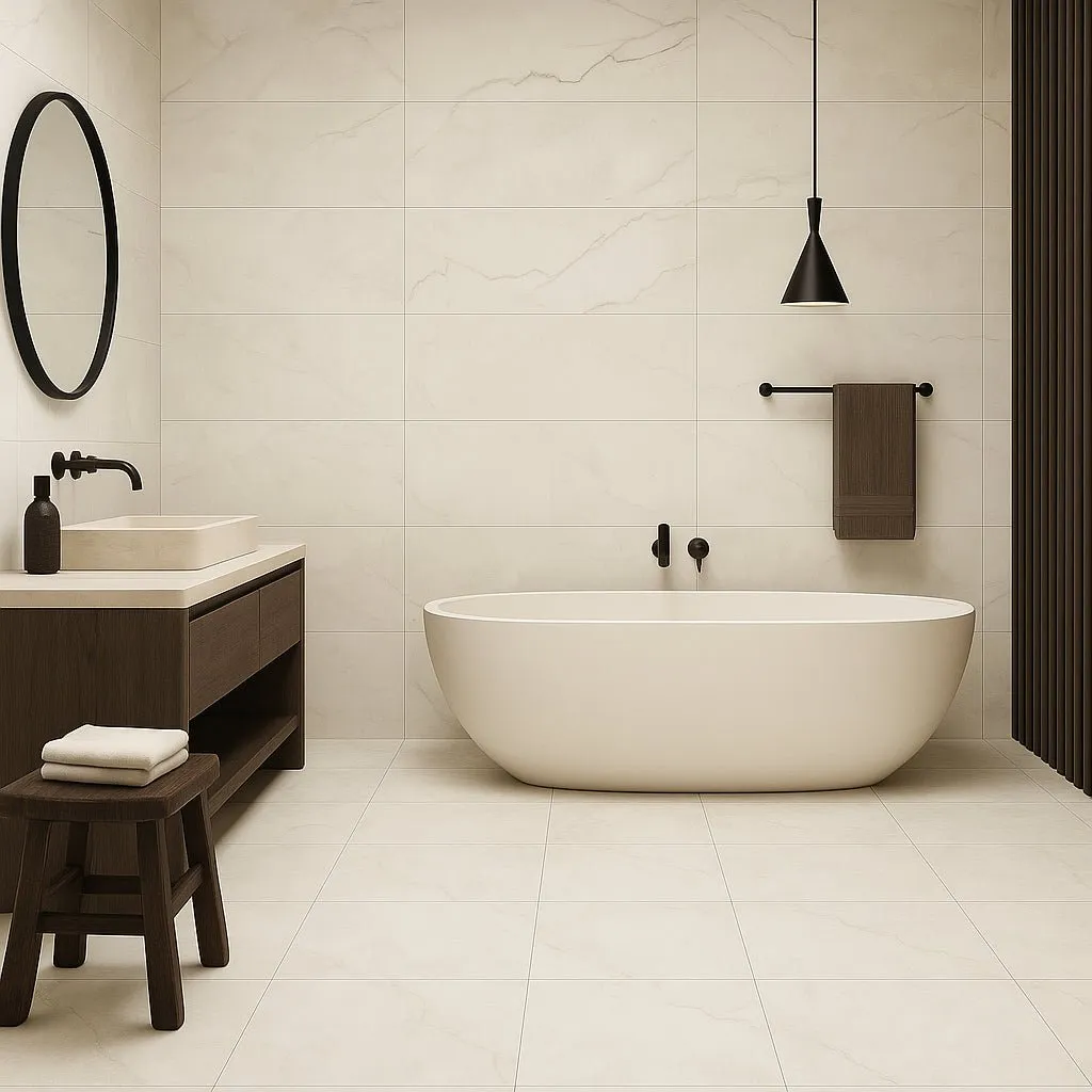 Montalcino Hera Linen Matte Porcelain Tile - 15 x 30, Stone Look, Durable and Waterproof, photo 2 of 4