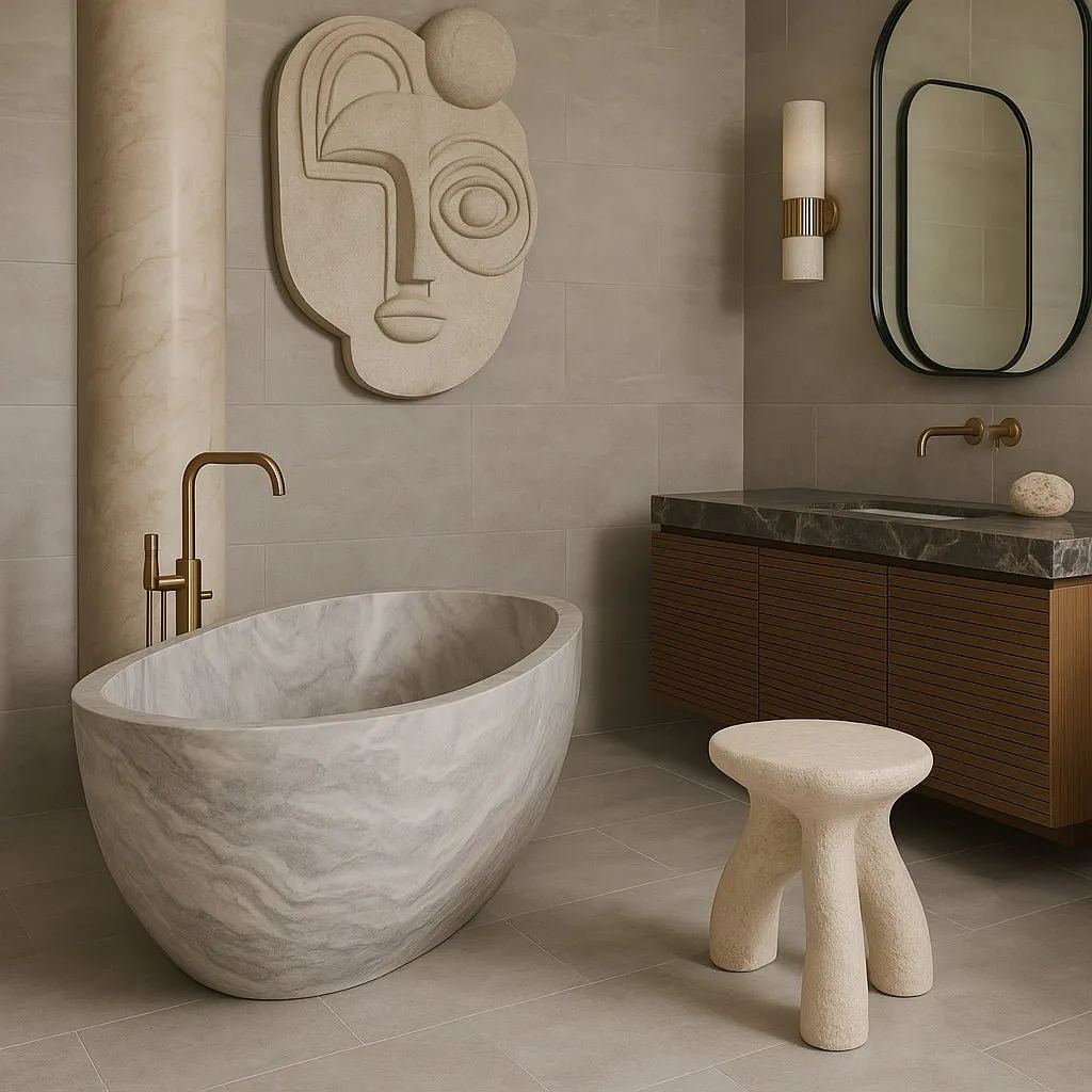Montalcino Acadia Gray Matte Porcelain Tile - 24 x 48 Inches, Durable Stone Look, Waterproof Design, photo 3 of 4
