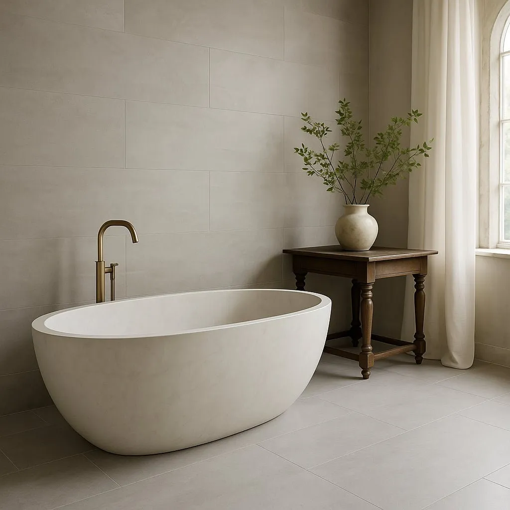 Montalcino Acadia Gray Matte Porcelain Tile - 24 x 48 Inches, Durable Stone Look, Waterproof Design, photo 4 of 4