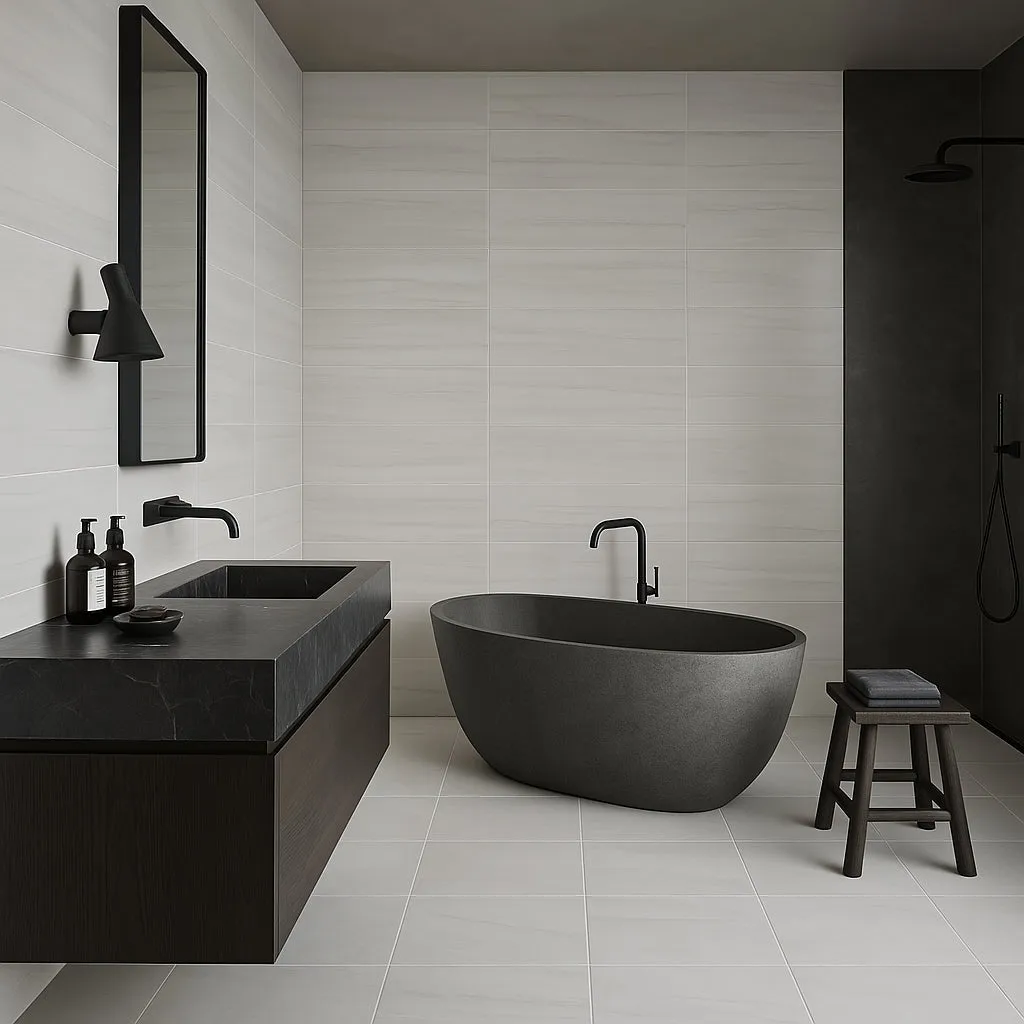 San Giorgio San Sonora Polished Porcelain Tile - 12 x 24, White, Waterproof, Frost Resistant, photo 3 of 4