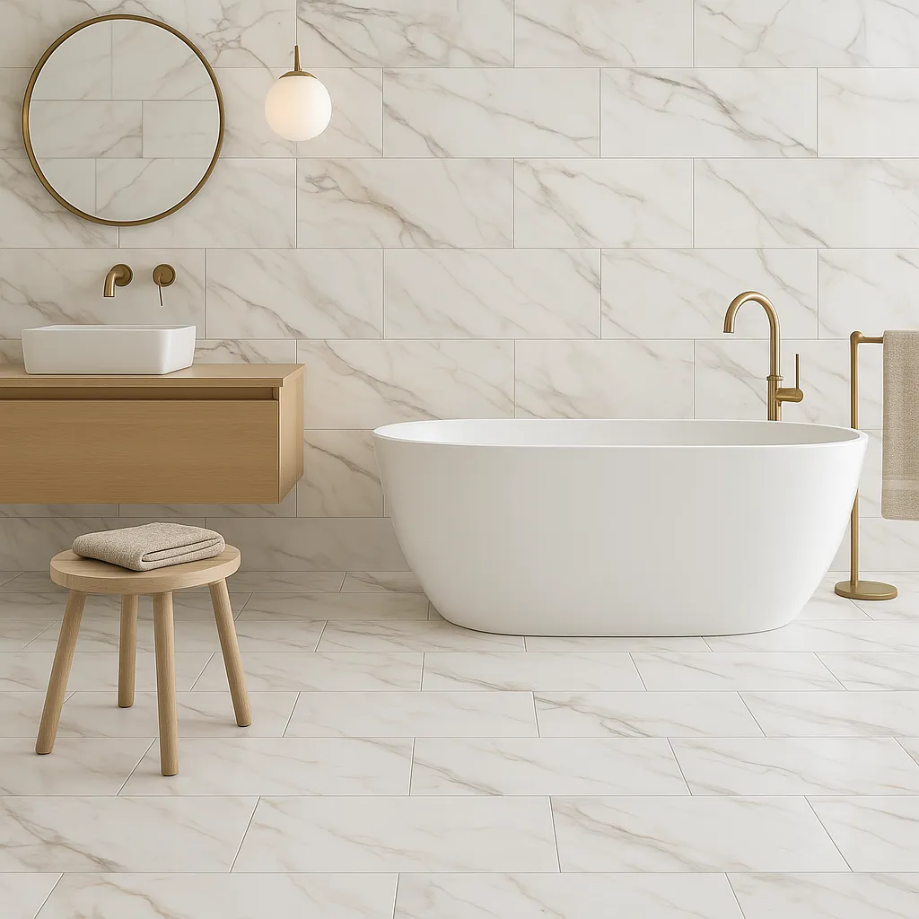 Pianetto Alaria Polished Porcelain Tile - 15 x 30, Marble Look, photo 4 of 4
