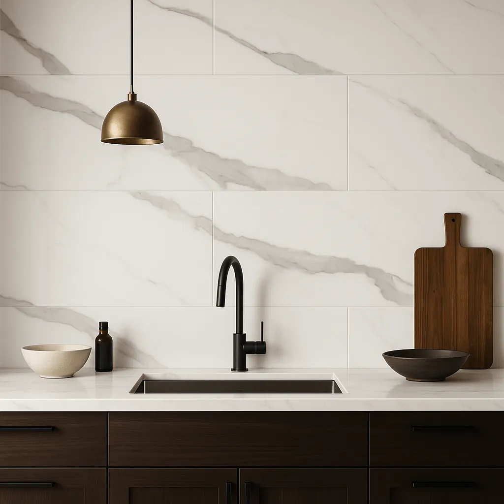 San Giorgio Brindisi Bianco Polished Porcelain Tile 24 x 48, photo 3 of 4