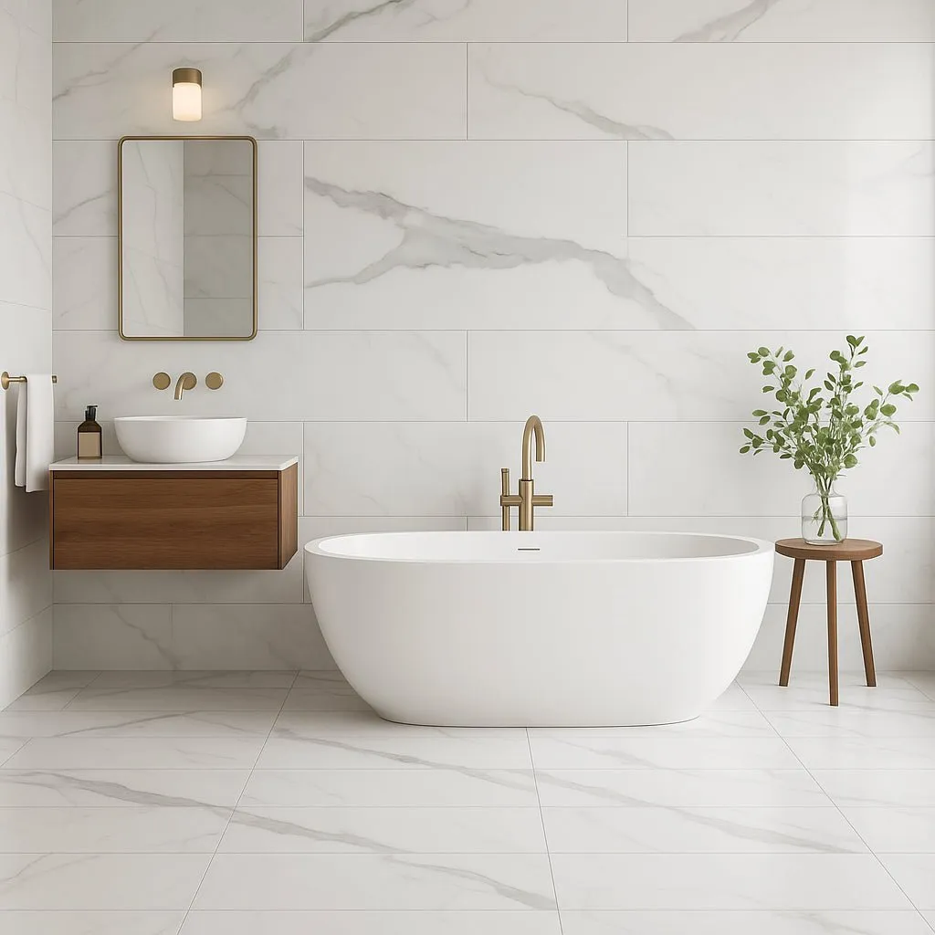 San Giorgio Brindisi Bianco Polished Porcelain Tile 24 x 48, photo 4 of 4