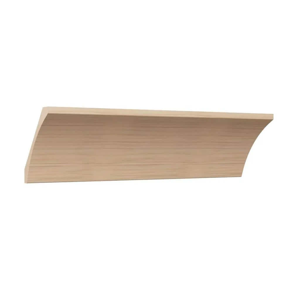 Ekena Millwork WM291 0.75 in. D x 5.25 in. W x 96 in. L Wood Alder Crown Moulding, photo 3 of 13