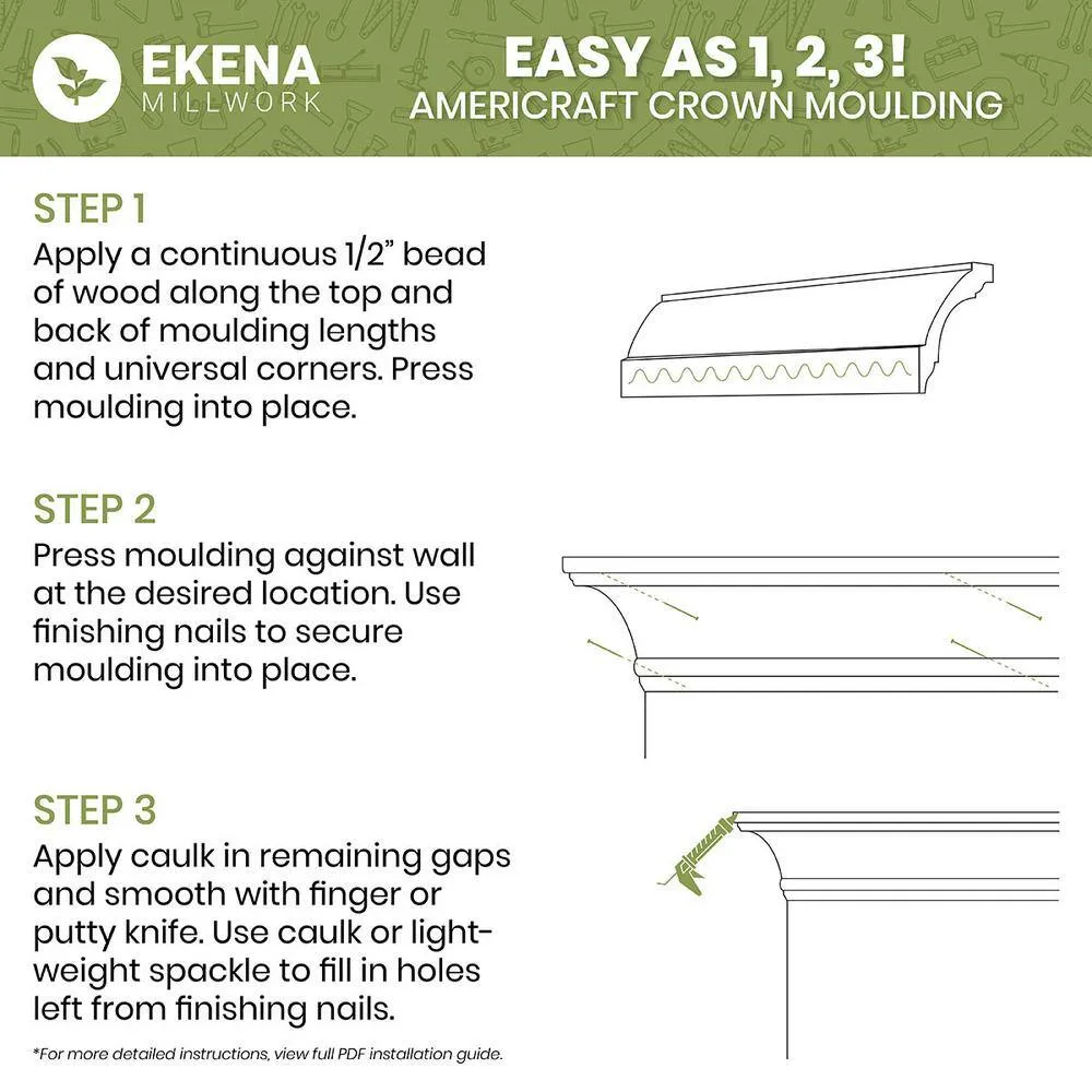Ekena Millwork WM291 0.75 in. D x 5.25 in. W x 96 in. L Wood Alder Crown Moulding, photo 12 of 13
