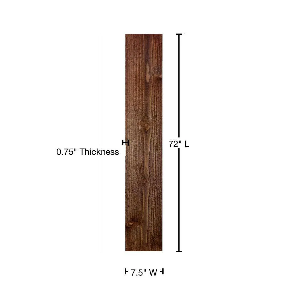 Alta Forest Products 3/4 in. x 7-1/2 in. x 6 ft. Prefinished Brown Douglas Fir Flat-Top Wood Fence Picket, photo 3 of 4