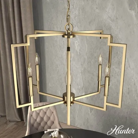 Zoanne 6-Light Geometric Chandelier - Alturas Gold