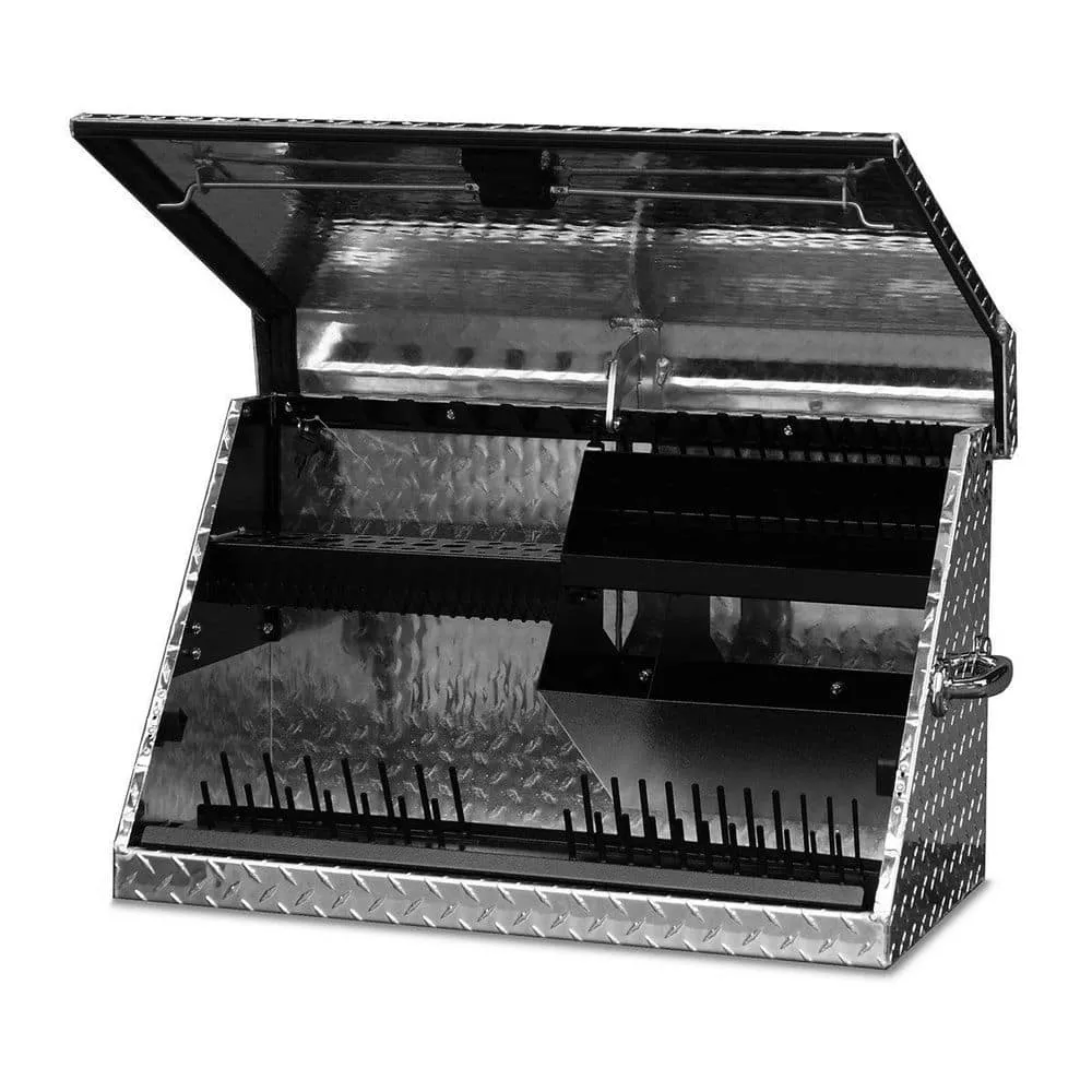Montezuma 31 in. W x 16 in. D Portable Triangle Top Tool Chest for Sockets, Wrenches and Screwdrivers in Aluminum, photo 4 of 14