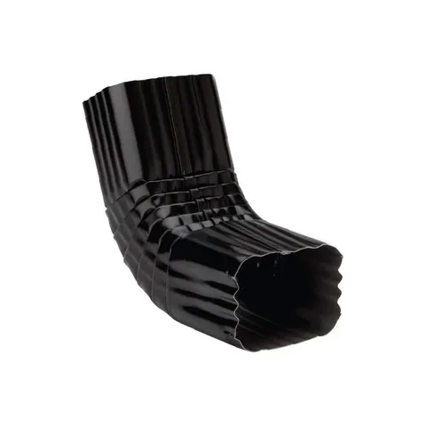2 × 3 in Black Aluminum Downspout A-Elbow