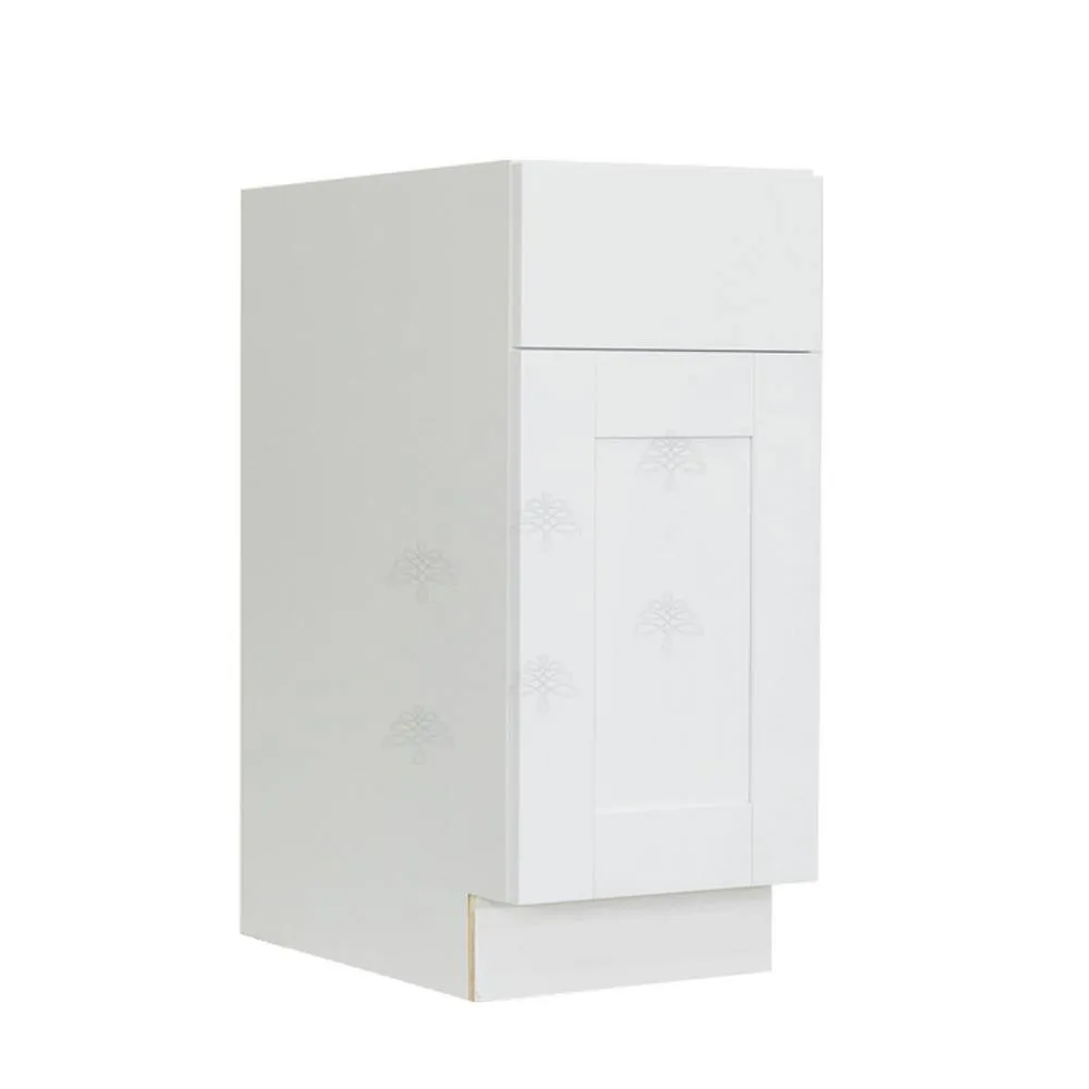 LIFEART CABINETRY Anchester Assembled 12x34.5x24 in. Base Cabinet with 1 Door and 1 Drawer in Classic White, photo 4 of 7