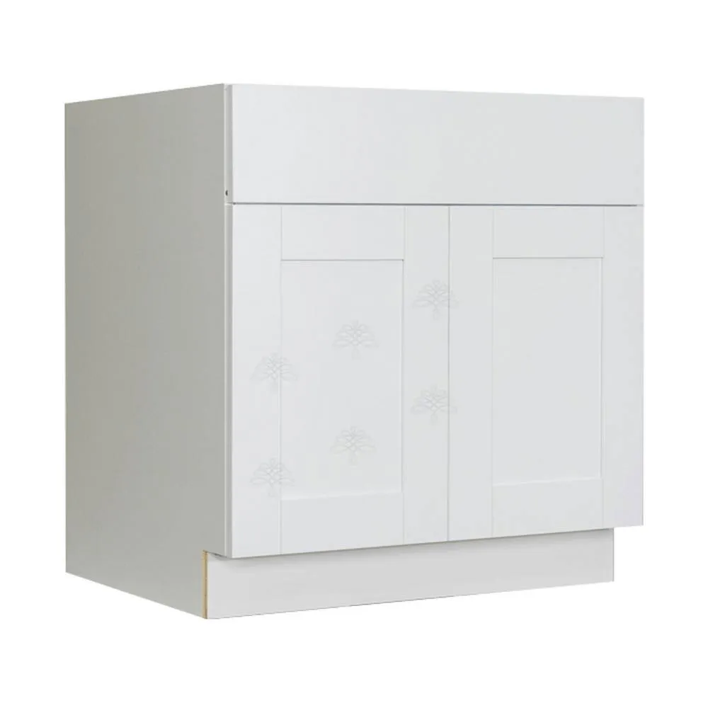 LIFEART CABINETRY Anchester Assembled 24 in. x 34.5 in. x 24 in. Base Cabinet with 2-Door and 1-Drawer in Classic White, photo 4 of 7