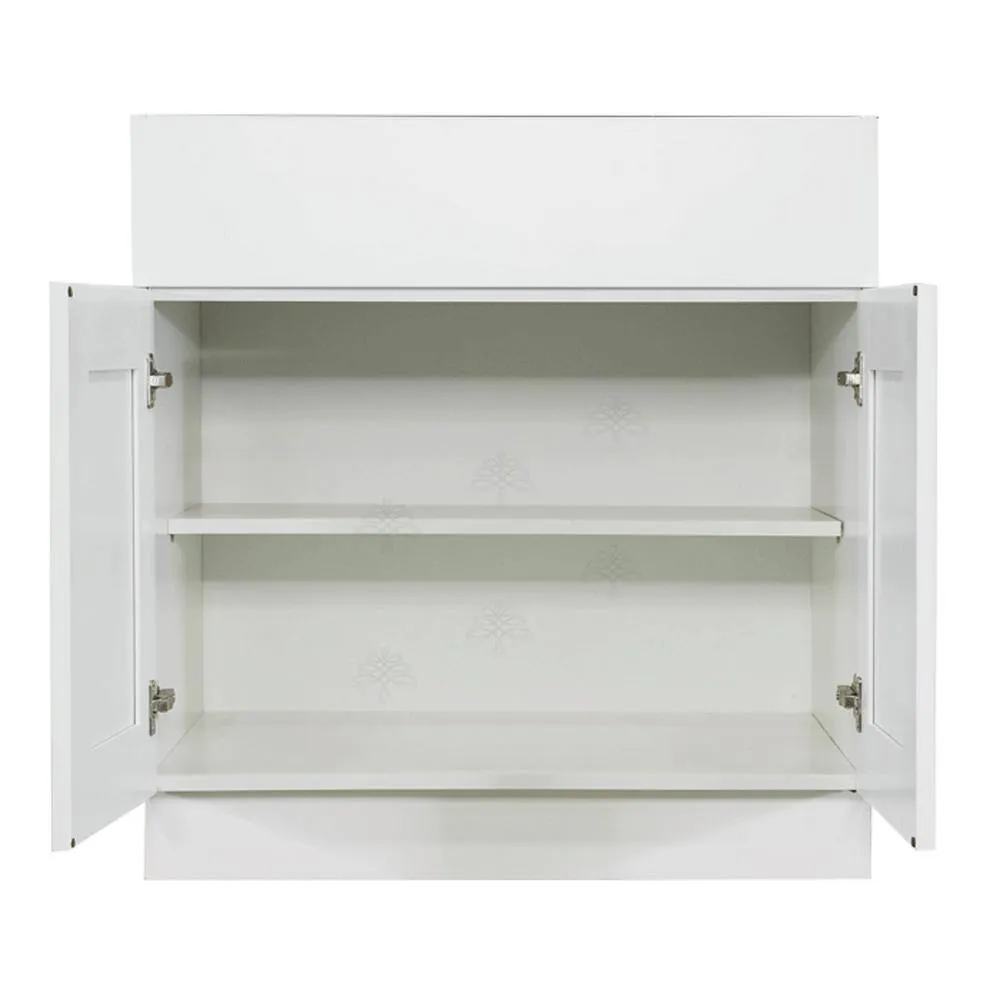 LIFEART CABINETRY Anchester Assembled 42 in. x 34.5 in. x 24 in. Base Cabinet with 2-Door and 1-Drawer in Classic White, photo 3 of 8