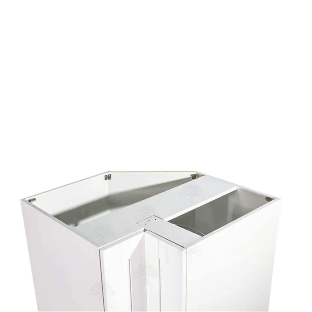 LIFEART CABINETRY Anchester White Plywood Shaker Stock Assembled Lazy Susan Kitchen Cabinet (36 in. W x 34.5 in. H x 24 in. D), photo 4 of 9