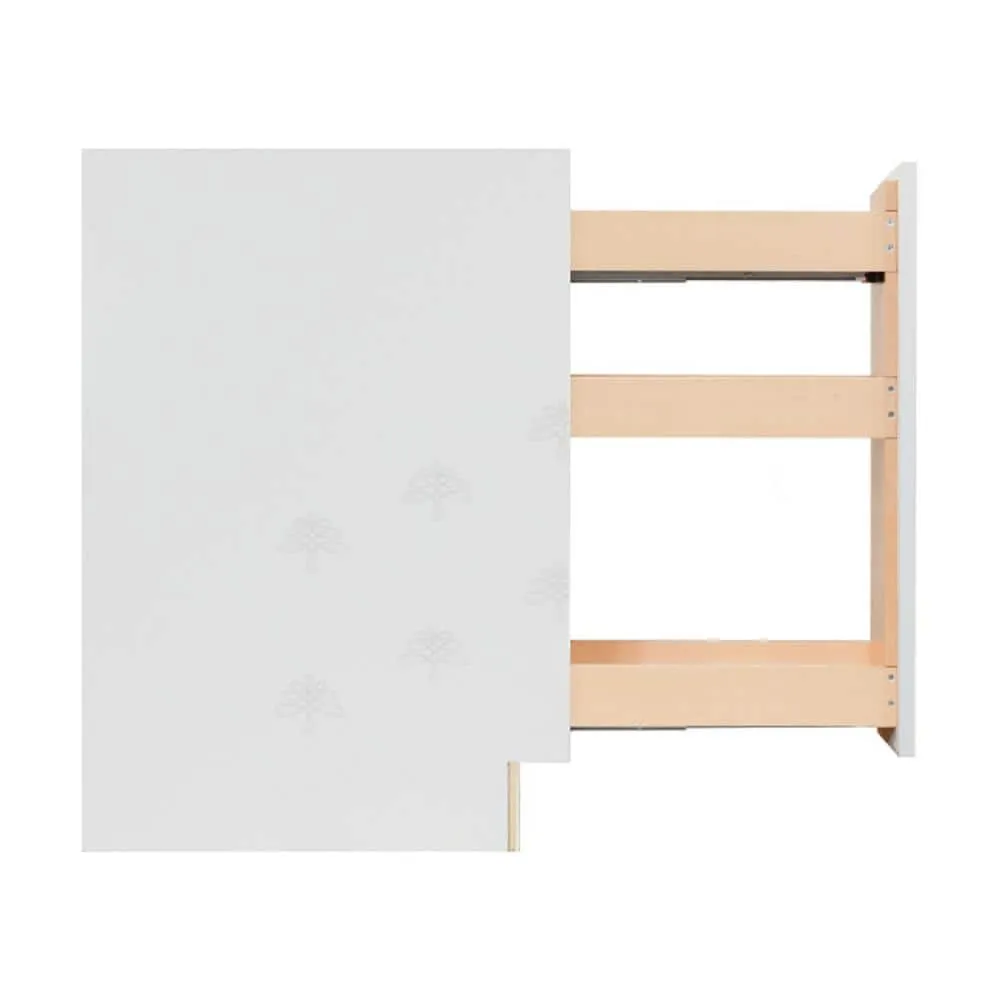 LIFEART CABINETRY Anchester Assembled 6 in. x 34.5 in. x 24 in. Base Spice Drawer Cabinet in White, photo 2 of 10