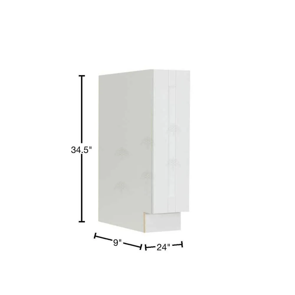 LIFEART CABINETRY Anchester Assembled 9 in. x 34.5 in. x 24 in. Base Spice Rack Cabinet in White, photo 3 of 12
