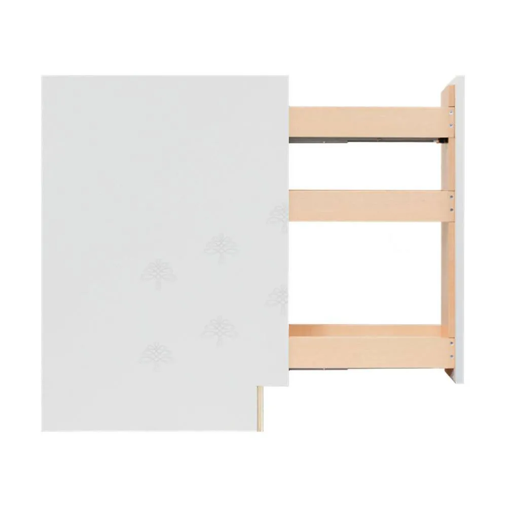 LIFEART CABINETRY Anchester Assembled 9 in. x 34.5 in. x 24 in. Base Spice Rack Cabinet in White, photo 2 of 12