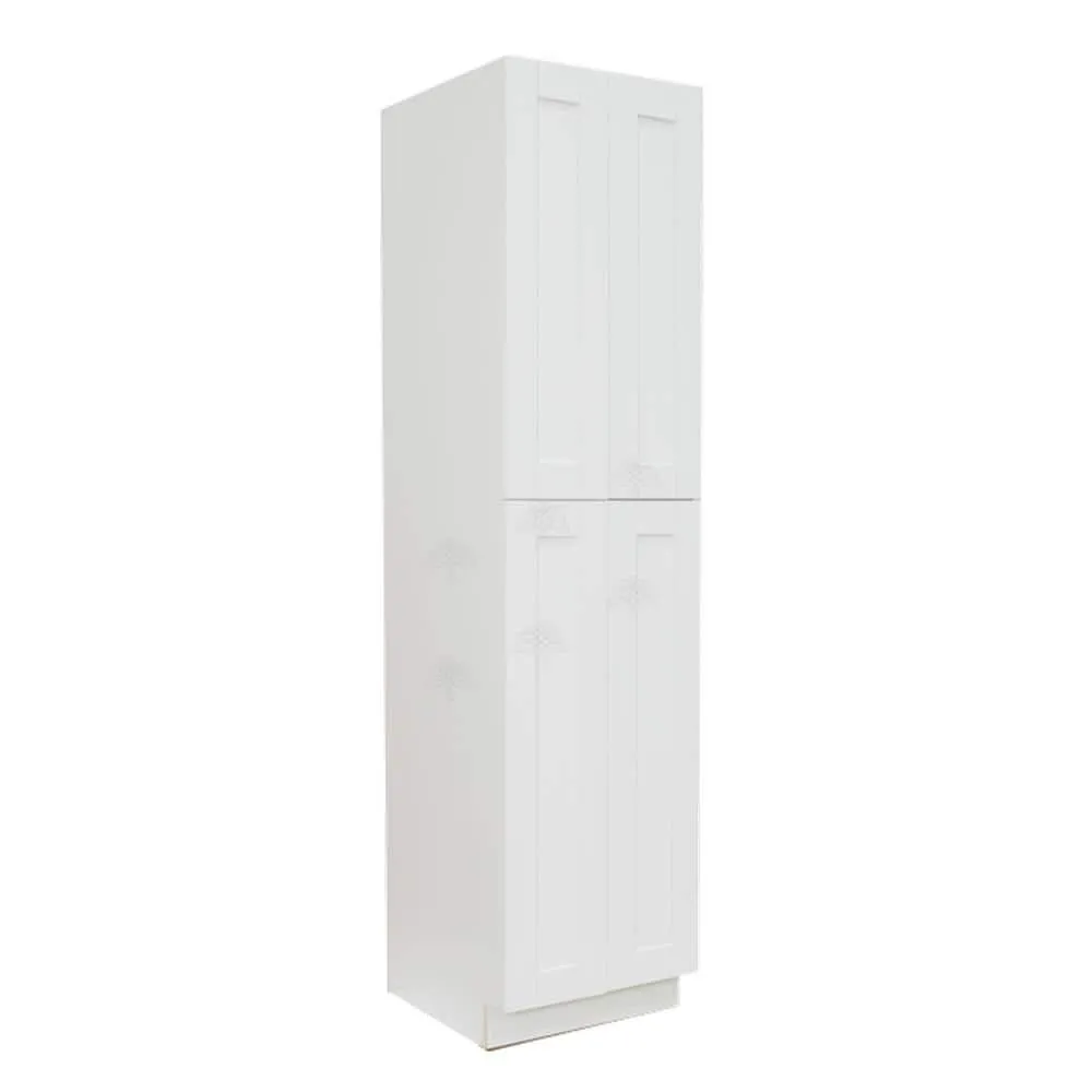 LIFEART CABINETRY Anchester White Plywood Shaker Stock Assembled Tall Pantry Kitchen Cabinet (24 in. W x 96 in. H x 24 in. D), photo 4 of 7