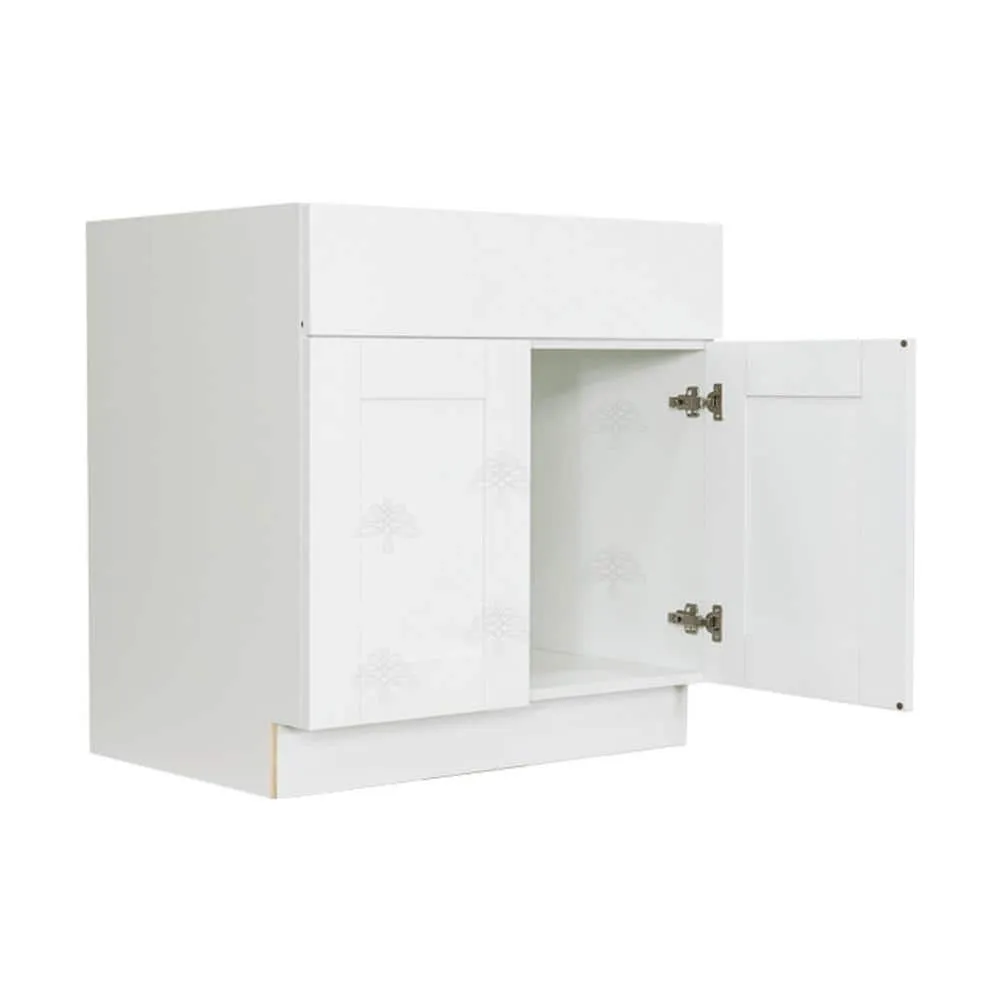 LIFEART CABINETRY Anchester Assembled 24 in. x 34.5 in. x 24 in. Sink Base Cabinet with 2-Door in Classic White, photo 3 of 6