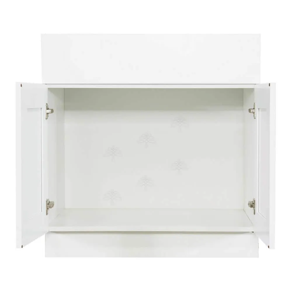 LIFEART CABINETRY Anchester Assembled 24 in. x 34.5 in. x 24 in. Sink Base Cabinet with 2-Door in Classic White, photo 2 of 6