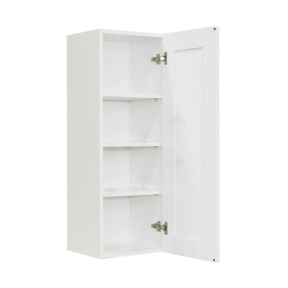 LIFEART CABINETRY Anchester Assembled 12x42x12 in. 1 Door Wall Cabinet with 3 Shelves in Classic White, photo 3 of 7