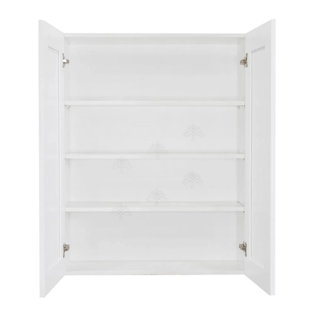LIFEART CABINETRY Anchester Assembled 24x42x12 in. 2 Door Wall Cabinet with 3 Shelves in Classic White, photo 2 of 6