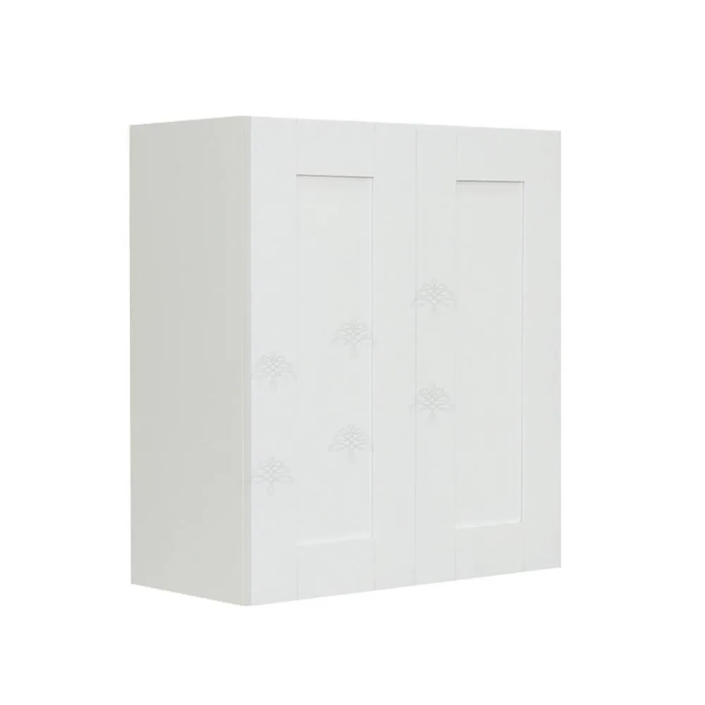 LIFEART CABINETRY Anchester Assembled 27x30x12 in. 2 Door Wall Cabinet with 2 Shelves in Classic White, photo 3 of 6