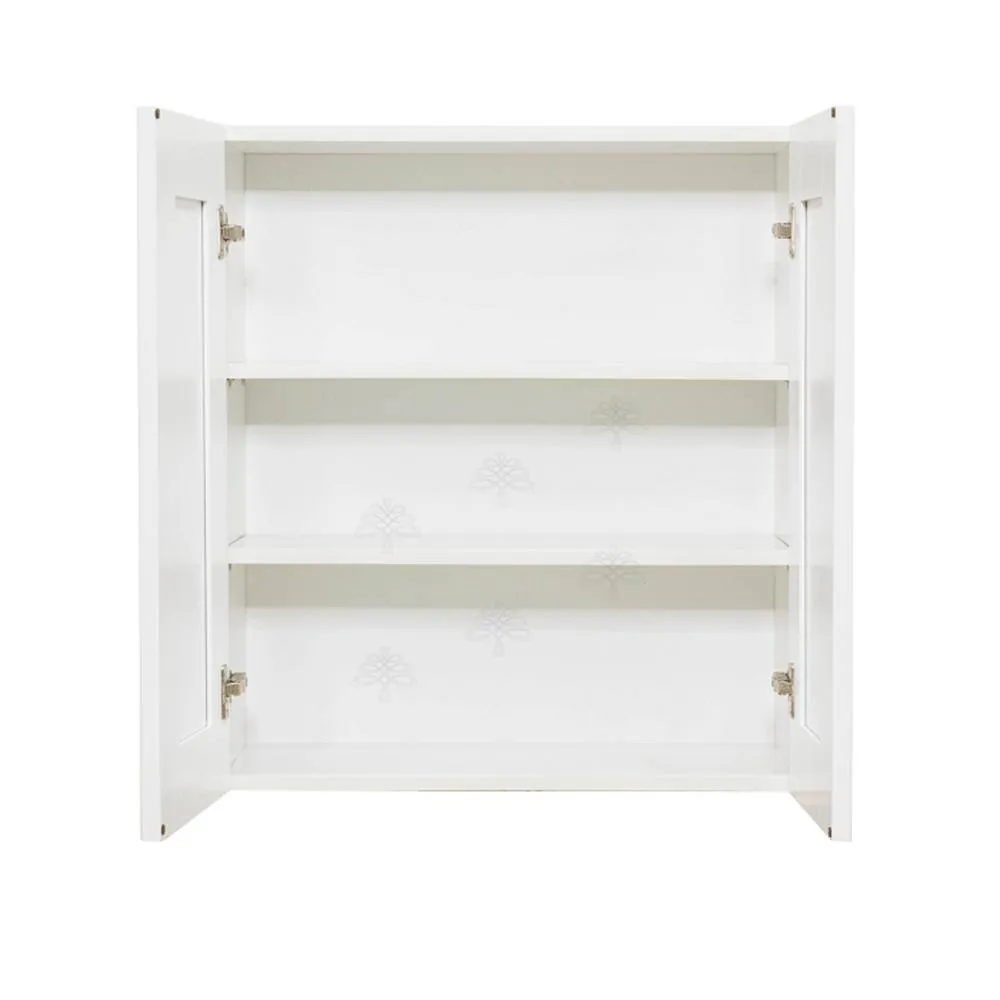 LIFEART CABINETRY Anchester Assembled 27x30x12 in. 2 Door Wall Cabinet with 2 Shelves in Classic White, photo 2 of 6