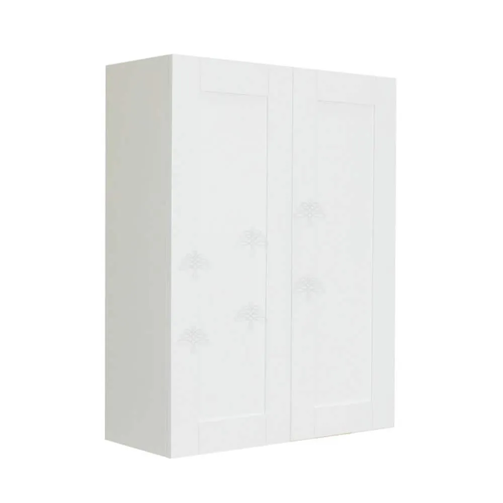 LIFEART CABINETRY Anchester Assembled 27x42x12 in. 2 Door Wall Cabinet with 3 Shelves in Classic White, photo 4 of 7
