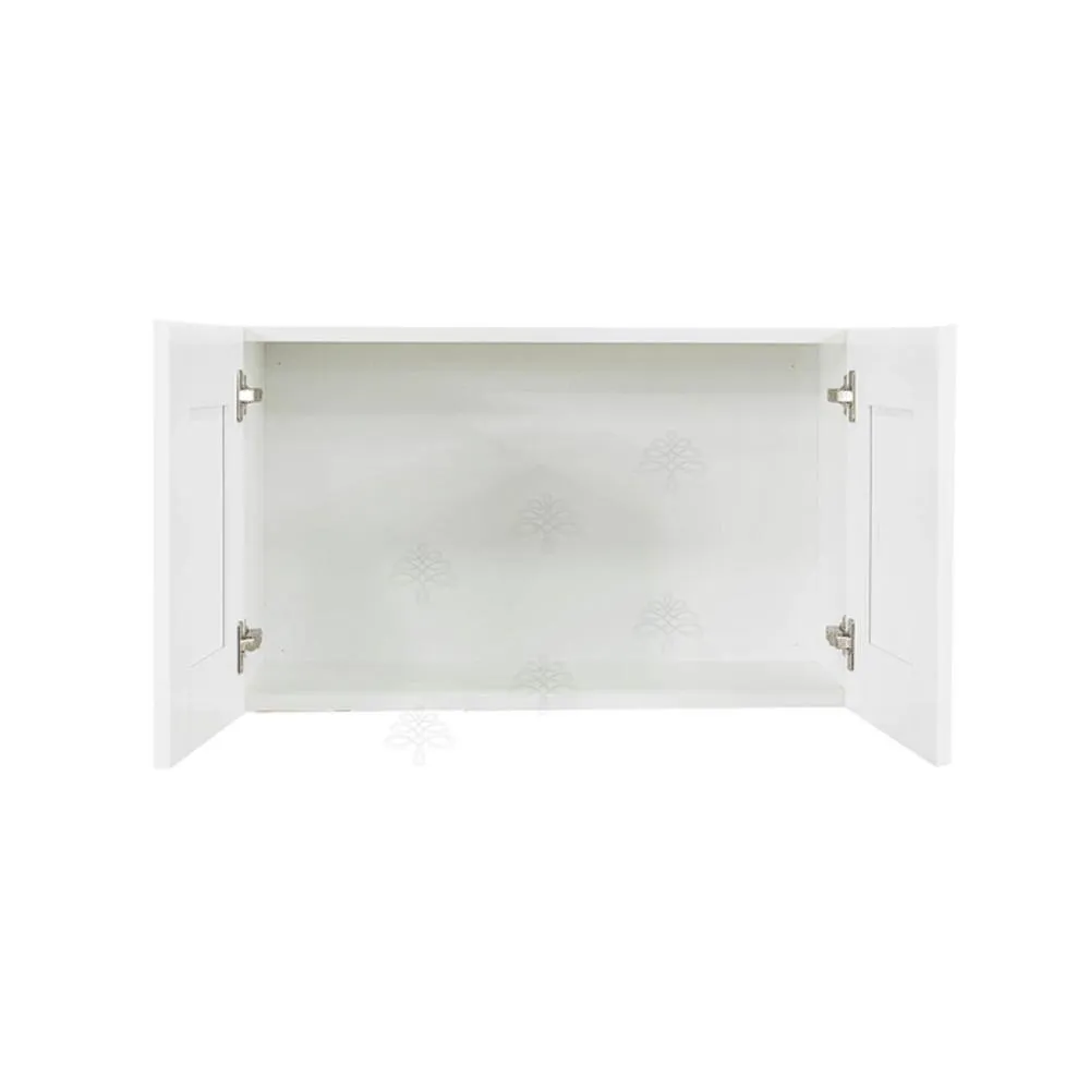 LIFEART CABINETRY Anchester Assembled 30x15x12 in. 2-Door Wall Cabinet with no Shelf in Classic White, photo 2 of 6