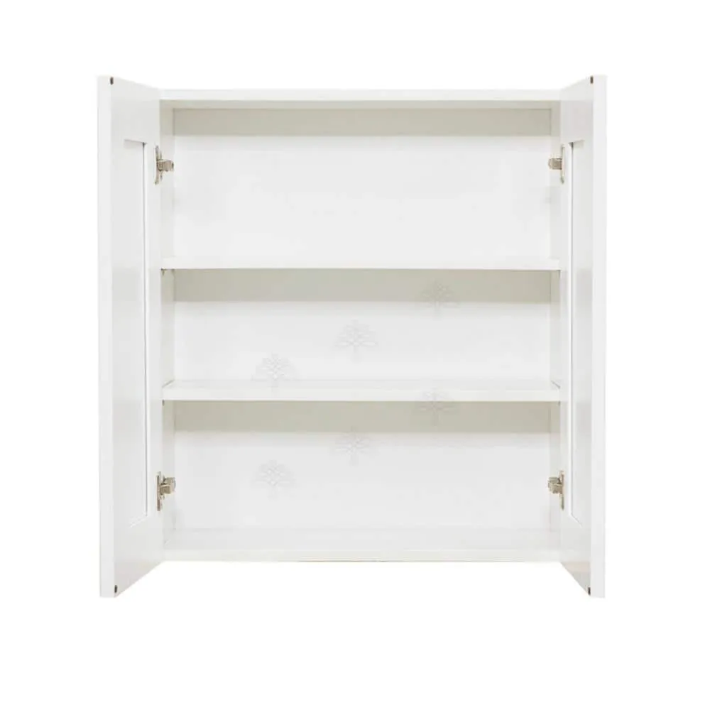 LIFEART CABINETRY Anchester Assembled 30x30x12 in. 2-Door Wall Cabinet with 2-Shelves in Classic White, photo 3 of 7