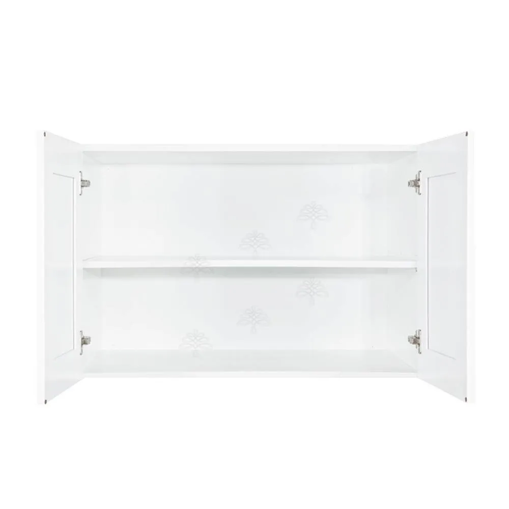 LIFEART CABINETRY Anchester Assembled 33 in. x 24 in. x 12 in. Wall Cabinet with 2-Doors 1-Shelf in White, photo 3 of 10