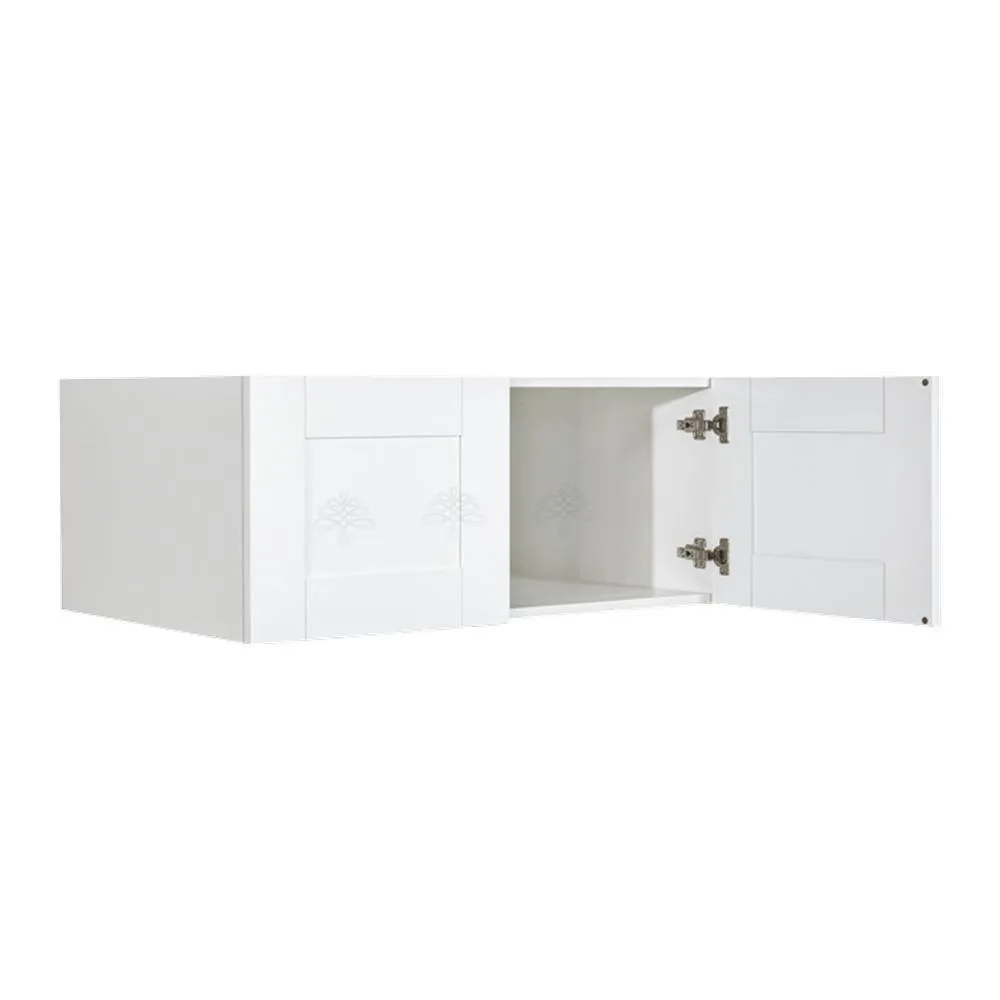 LIFEART CABINETRY Anchester Assembled 36 in. x 18 in. x 24 in. Wall Cabinet with 2-Doors no Shelf in White, photo 2 of 10