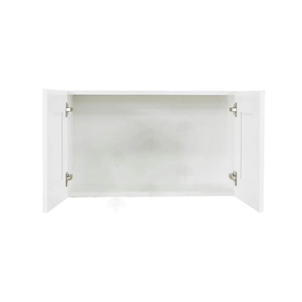 LIFEART CABINETRY Anchester Assembled 36x18x12 in. 2-Door Wall Cabinet with no Shelf in Classic White, photo 2 of 6