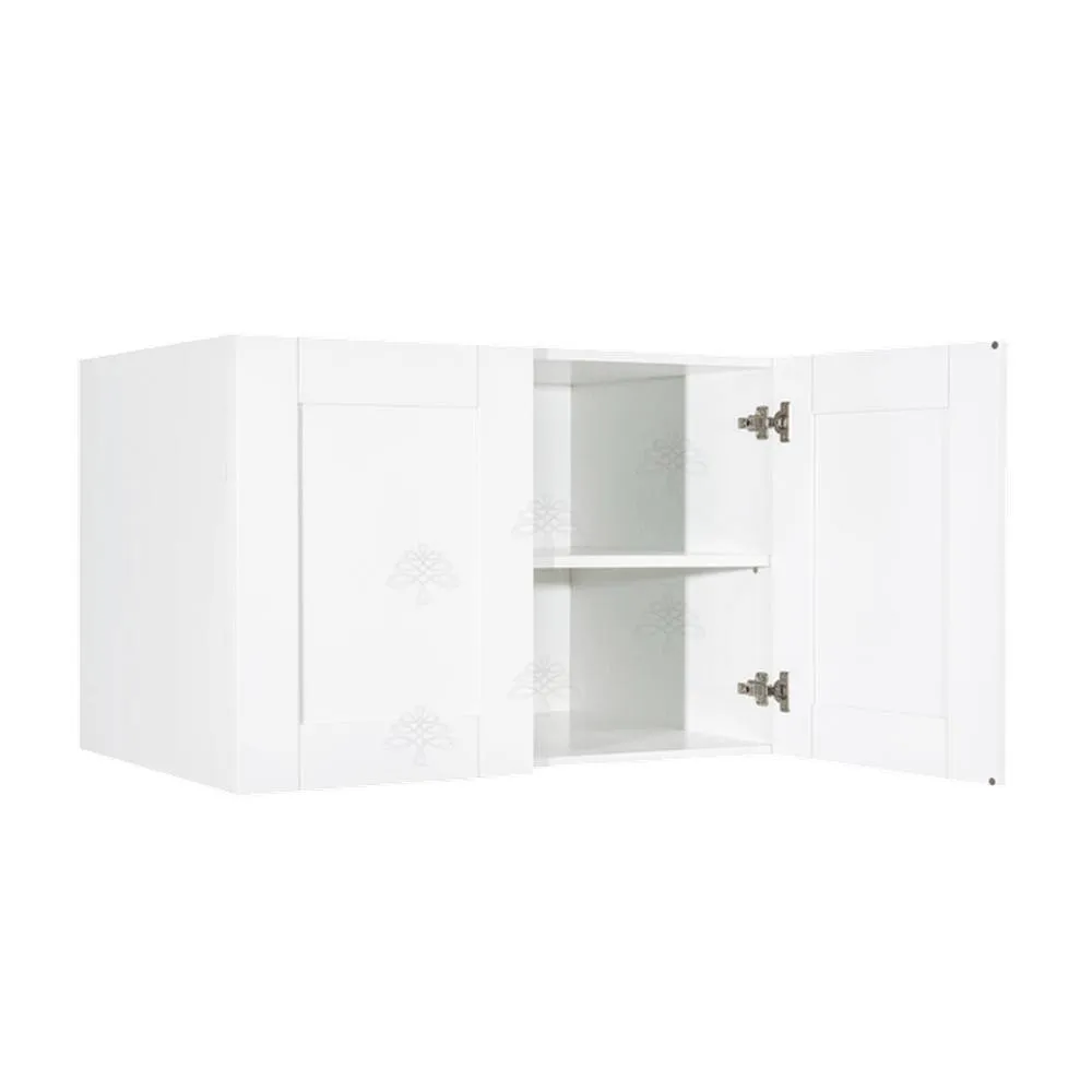 LIFEART CABINETRY Anchester Assembled 36 in. x 24 in. x 12 in. Wall Cabinet with 2-Doors 1-Shelf in White, photo 2 of 11