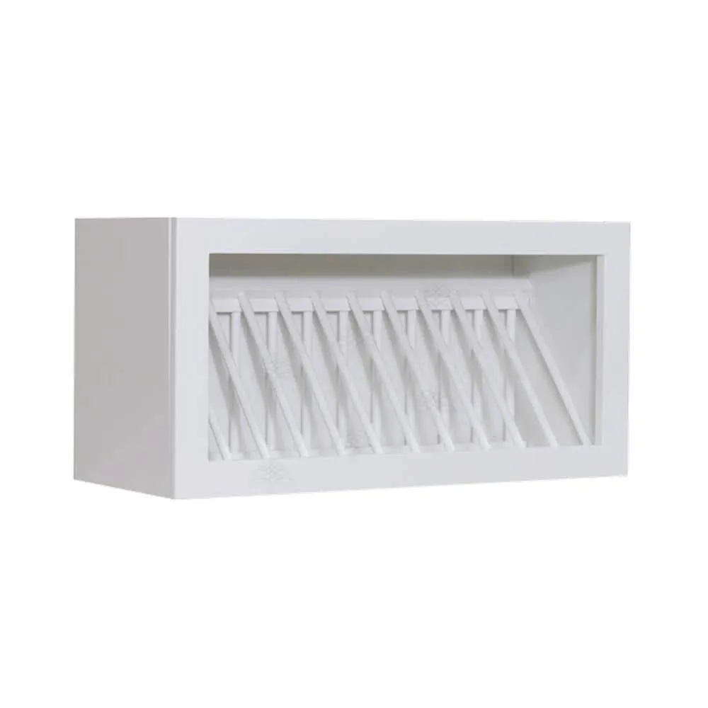 LIFEART CABINETRY Anchester Assembled 30 in. x 15 in. x 12 in. Wall Dish Holder Cabinet in White, photo 3 of 9