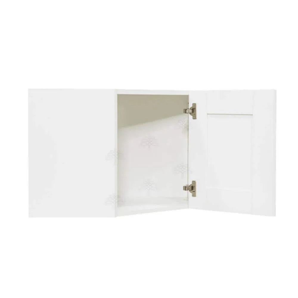 LIFEART CABINETRY Anchester Assembled 24 in. x 12 in. x 12 in. Wall Diagonal Cabinet with 1 Door in White, photo 3 of 10