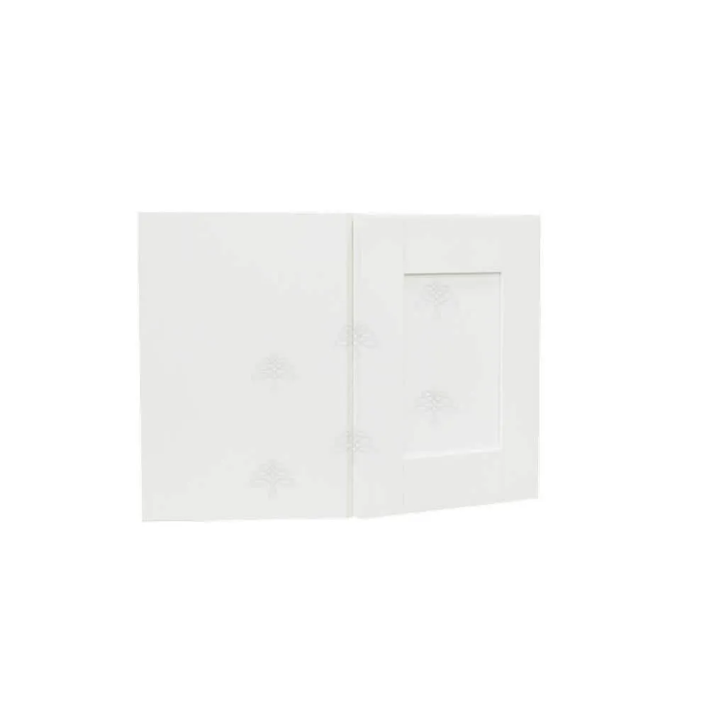 LIFEART CABINETRY Anchester Assembled 24 in. x 12 in. x 12 in. Wall Diagonal Cabinet with 1 Door in White, photo 2 of 10