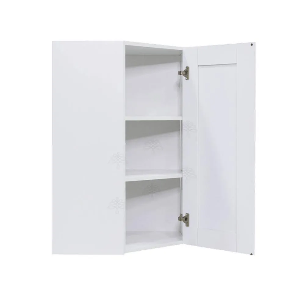 LIFEART CABINETRY Anchester White Plywood Shaker Stock Assembled Wall Corner Kitchen Cabinet (24 in. W x 36 in. H x 15 in. D), photo 3 of 7