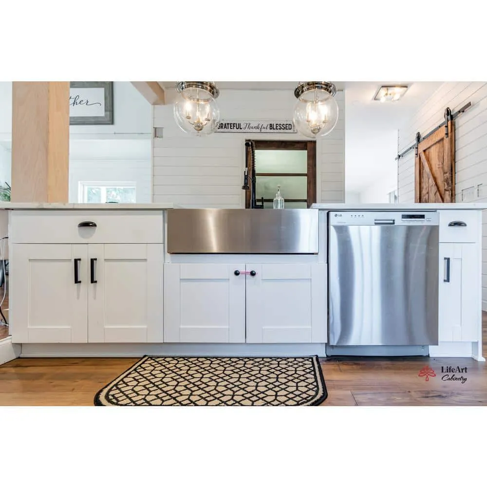 LIFEART CABINETRY Anchester White Plywood Shaker Stock Assembled Wall Corner Kitchen Cabinet (24 in. W x 36 in. H x 12 in. D), photo 5 of 7
