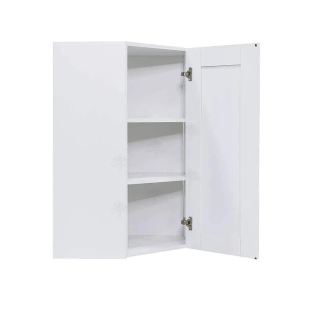 LIFEART CABINETRY Anchester White Plywood Shaker Stock Assembled Wall Corner Kitchen Cabinet (24 in. W x 36 in. H x 12 in. D), photo 2 of 7