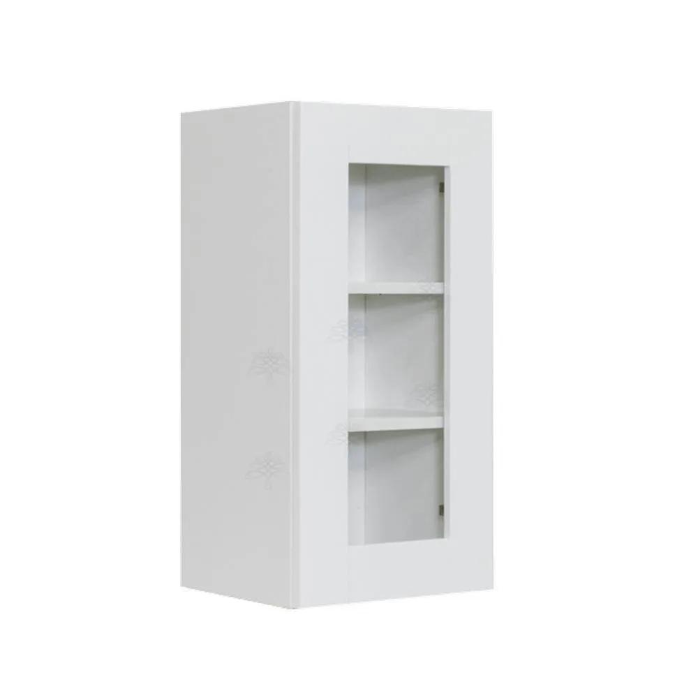 LIFEART CABINETRY Anchester Assembled 18 in. x 36 in. x 12 in. Wall Mullion Door Cabinet with 1-Door 2-Shelves in White, photo 2 of 12