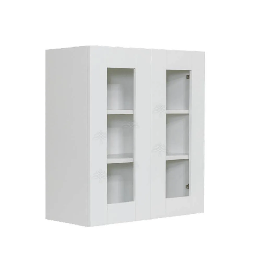 LIFEART CABINETRY Anchester Assembled 24 in. x 30 in. x 12 in. Wall Mullion Door Cabinet with 2-Doors 2-Shelves in White, photo 2 of 11